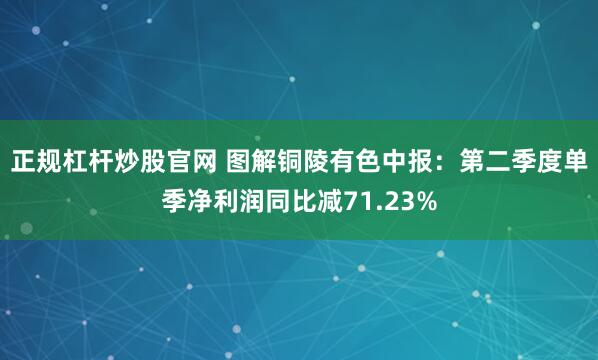 正规杠杆炒股官网 图解铜陵有色中报：第二季度单季净利润同比减71.23%