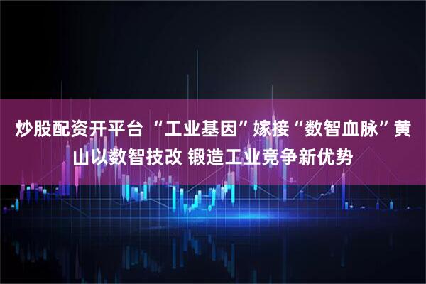炒股配资开平台 “工业基因”嫁接“数智血脉”黄山以数智技改 锻造工业竞争新优势